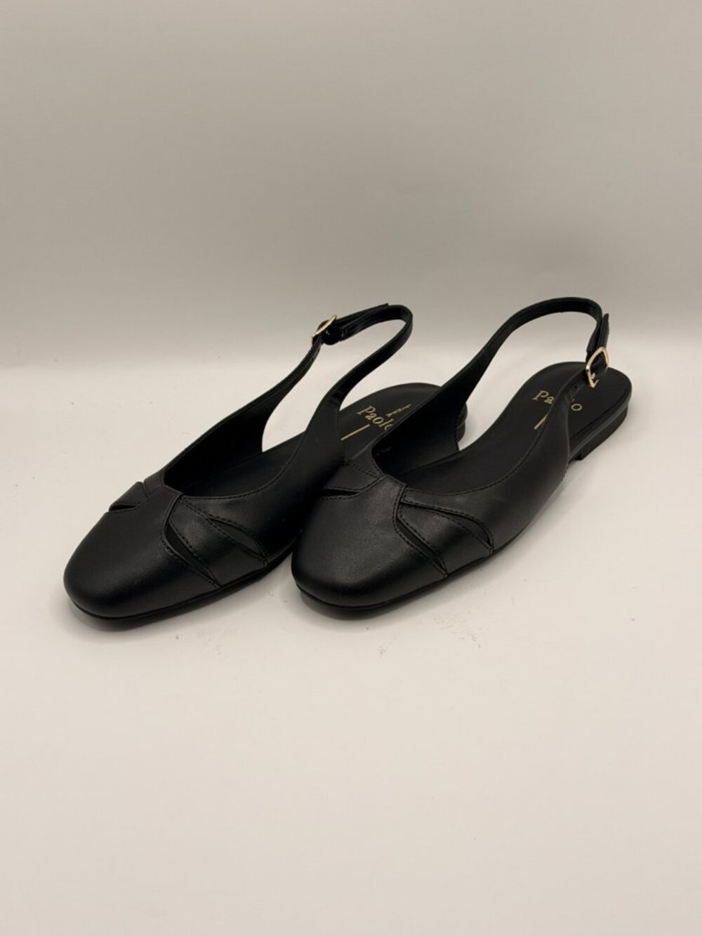 Linea Paolo Women's Black Deena Slingback Flat Sz 6.5